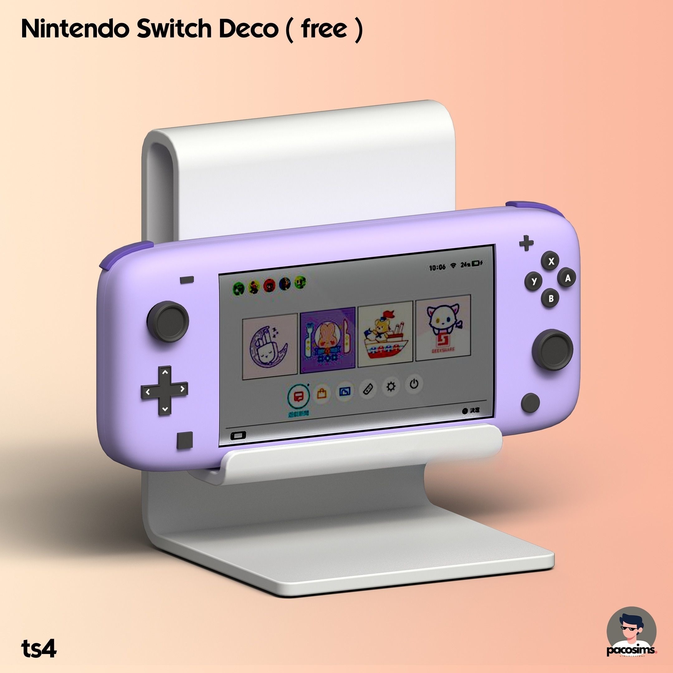 Декоративная игровая консоль "Nintendo Switch Decor" для Симс 4. Скачать мод