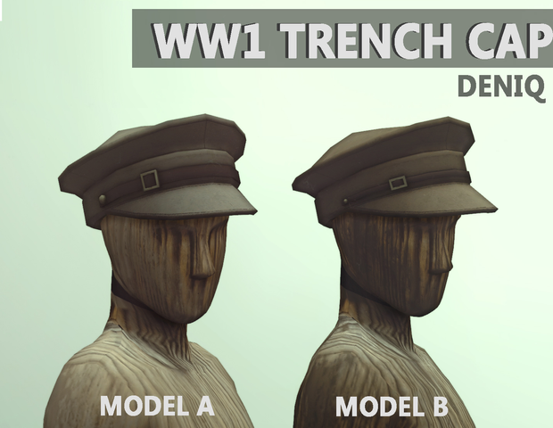 Фуражка "WW1 Trench cap" для Симс 4 для Симс 4. Скачать мод