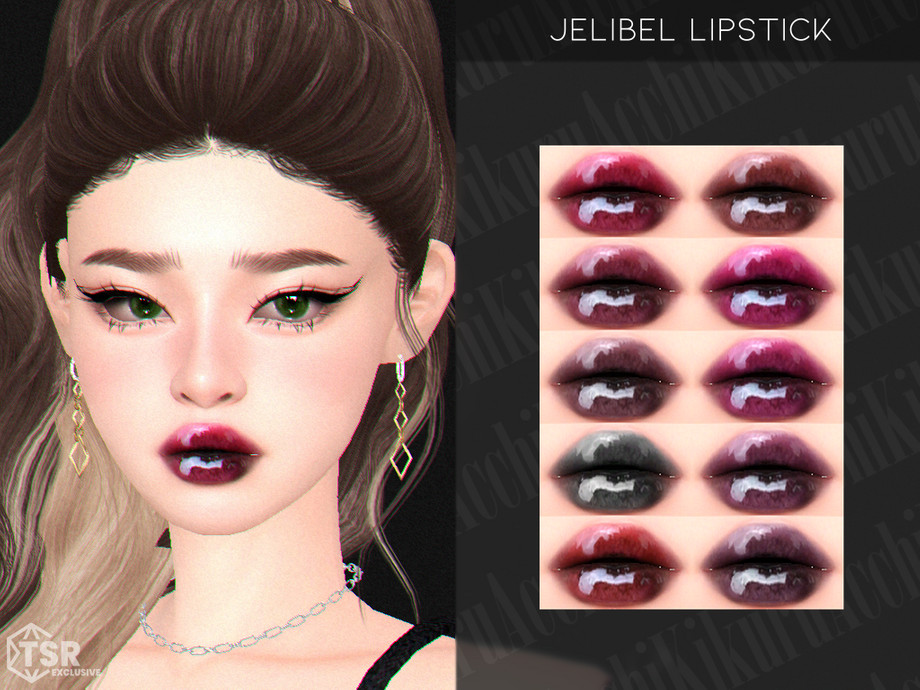 Губная помада "Jelibel Lipstick" для Симс 4. Скачать мод