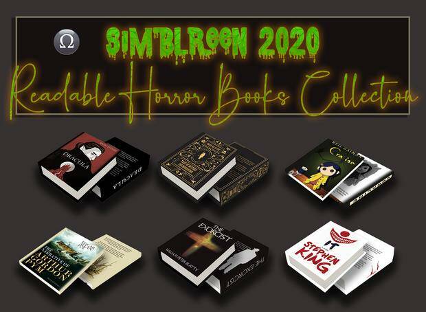 Книги "Horror Books Collection" для Симс 4. Скачать мод