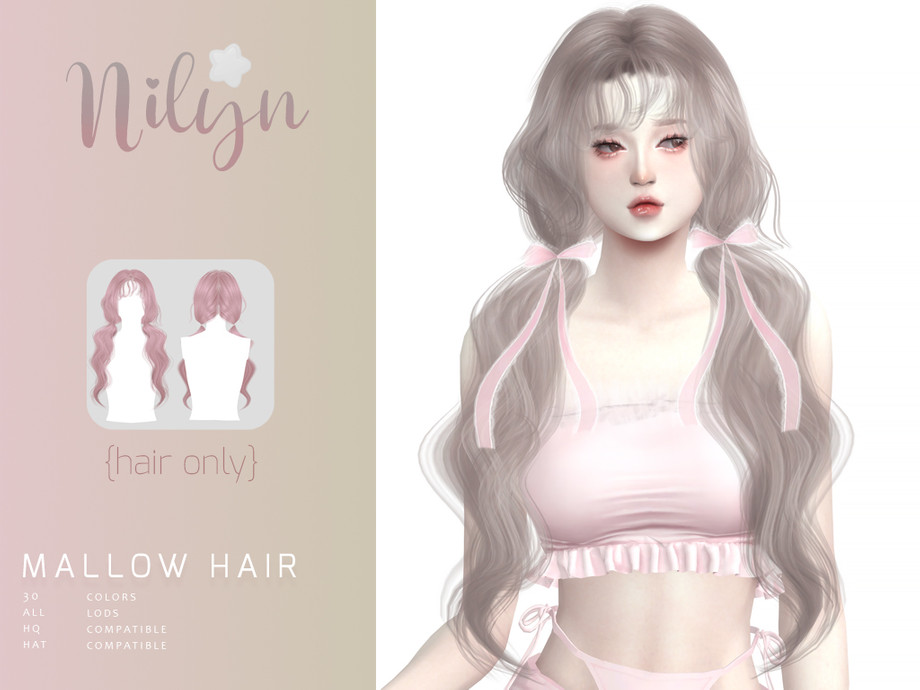 mallow hair для Симс 4. Скачать мод