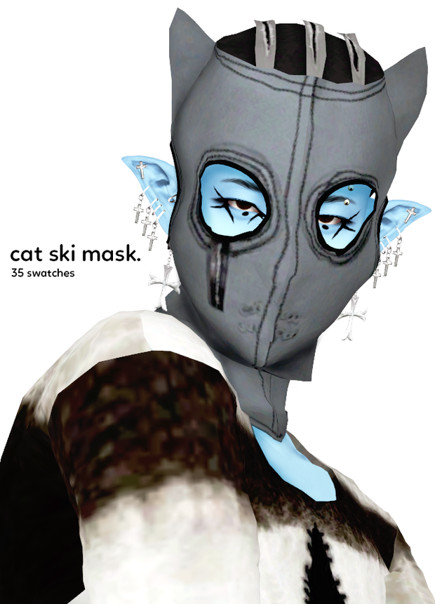 Маска "✮｡Cat Ski Mask Texture°✩" для Симс 4 для Симс 4. Скачать мод