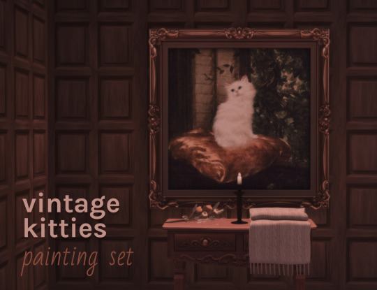 Набор картин "vintage kitties" для Симс 4. Скачать мод