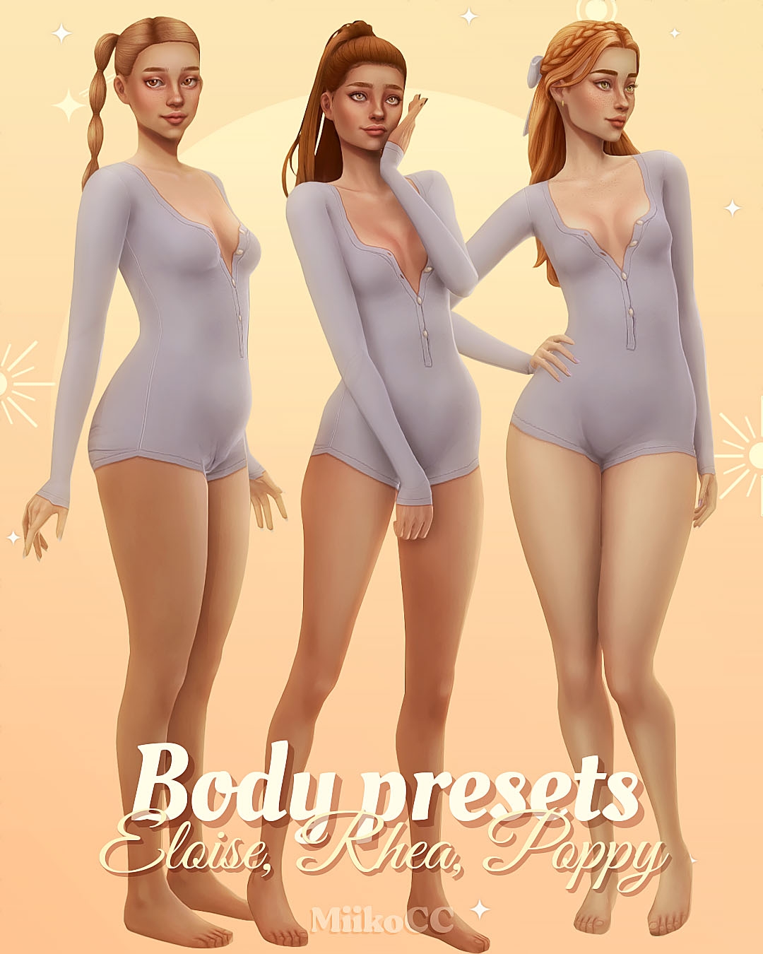 персет "Body presets set" для Симс 4. Скачать мод