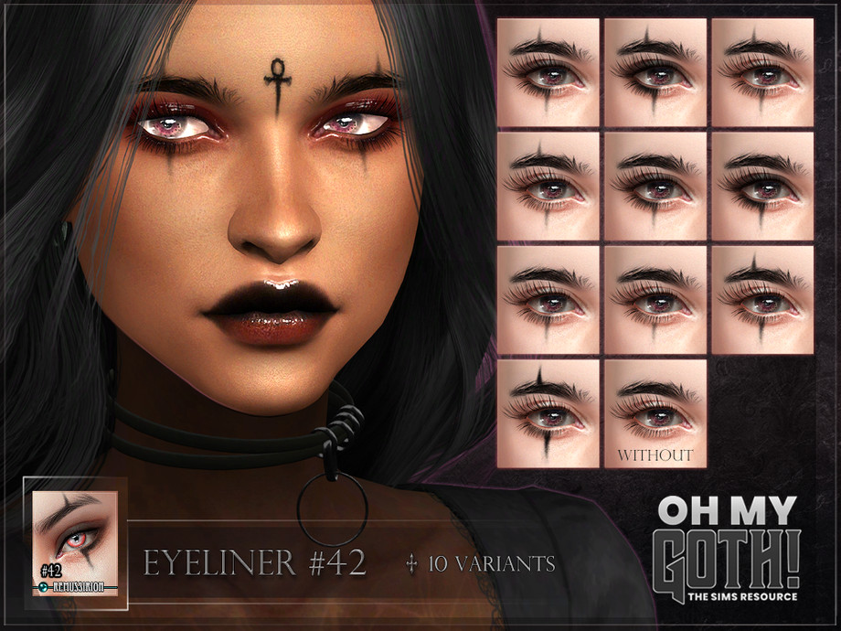 Подводка для глаз "Eyeliner 42" от автора RemusSirion. для Симс 4. Скачать мод