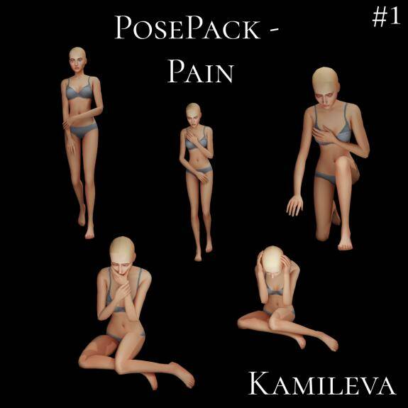 Позы для игры "Pain I PosePack" для Симс 4. Скачать мод