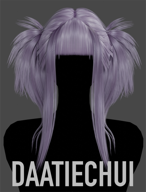 DAATIECHUI HAIR 1 для Симс 4. Скачать мод