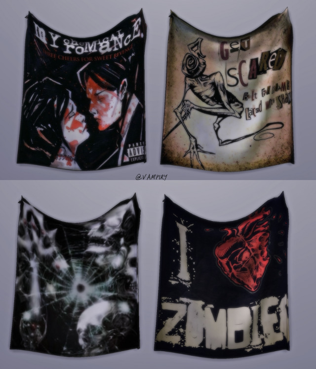 emo tapestries для Симс 4. Скачать мод