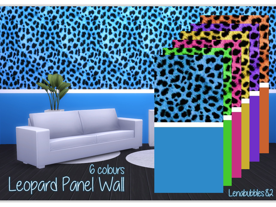 Leopard Print Walls для Симс 4. Скачать мод