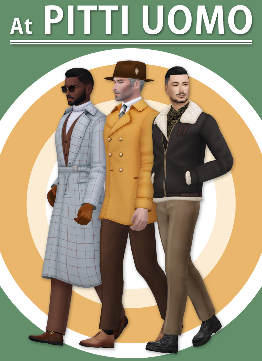 На съемочной площадке Pitti Uomo - от автора HappyLifeSims (Koonam) для Симс 4. Скачать мод