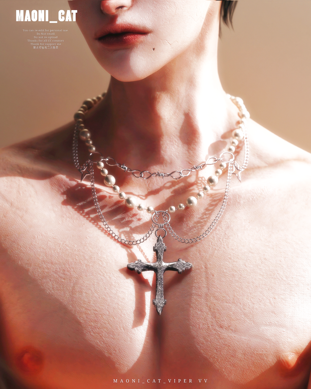 Necklace No.10 crucifix для Симс 4. Скачать мод