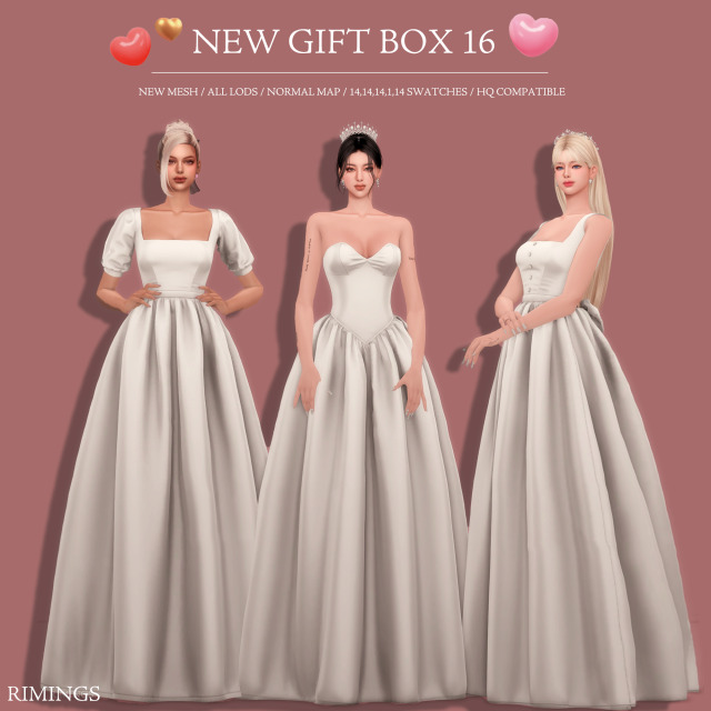 NEW GIFT BOX by RIMINGS для Симс 4. Скачать мод