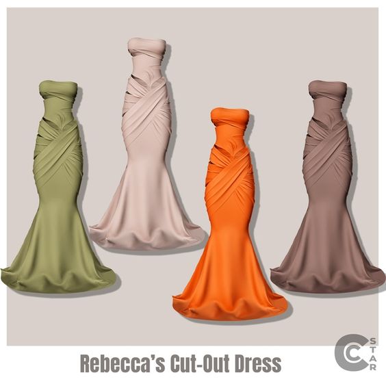 Платье "REBECCA-CUT-OUT-DRESS-FROM-CANNES-FILM-FESTIVAL" для Симс 4 для Симс 4. Скачать мод