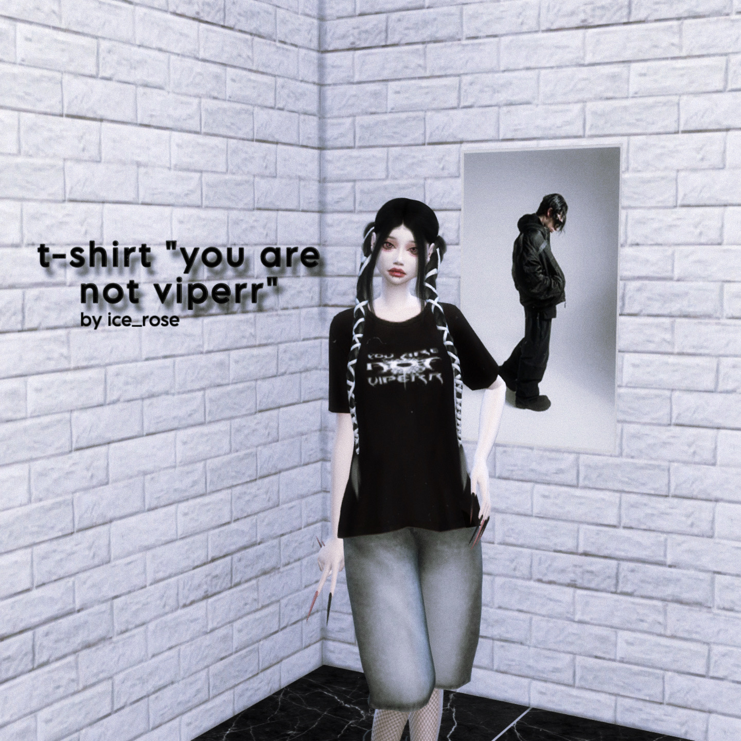 t-shirt “you are not viperr” by ice_rose для Симс 4. Скачать мод