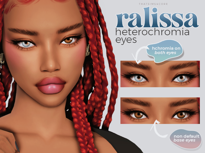 ts4h - ralissa partial heterochromia both eyes для Симс 4. Скачать мод