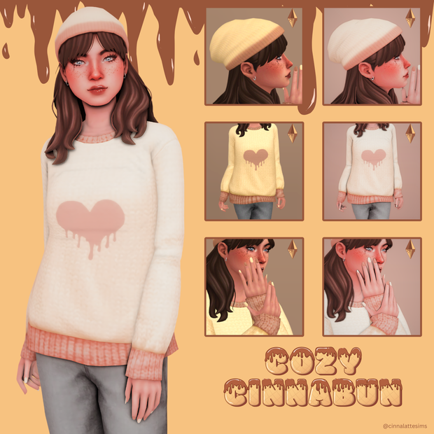 Уютный Cinnabun by cinnalattesims для Симс 4. Скачать мод