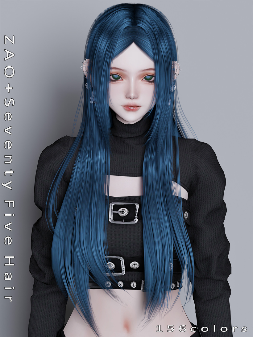 [ZAO]Seventy Five Hair для Симс 4. Скачать мод