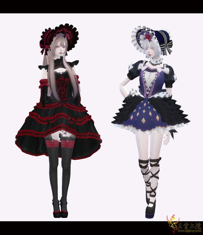 【ZouYou】 Elin Event Purple and Black для Симс 4. Скачать мод