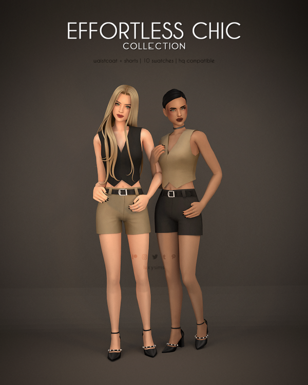 Набор Effortless Chic by luxysims для Симс 4. Скачать мод