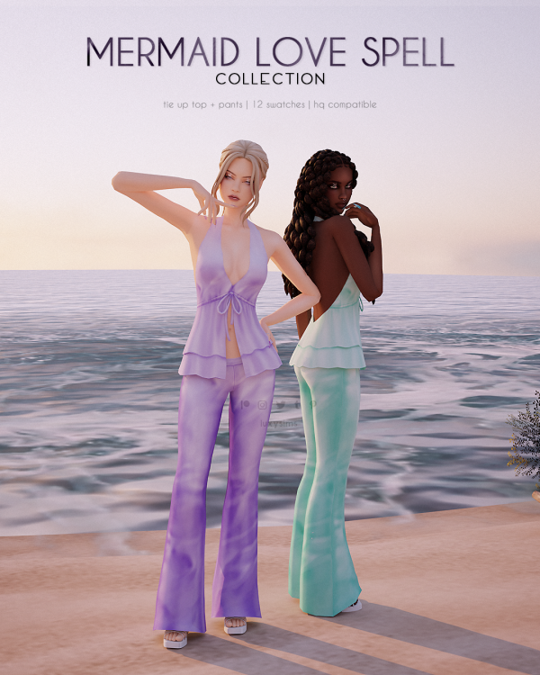 Набор Mermaid Love Spell by luxysims для Симс 4. Скачать мод