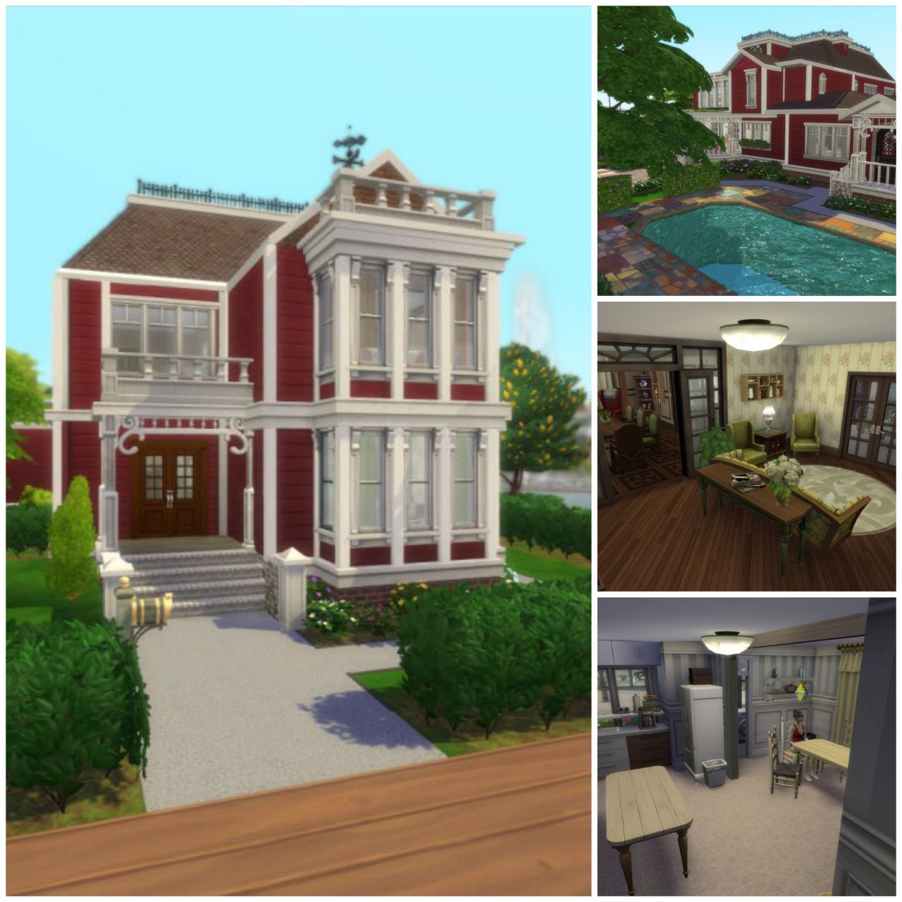 Особняк Холливел Симс 4 [Halliwell Manor] Sims 4 NO CC для Симс 4. Скачать мод