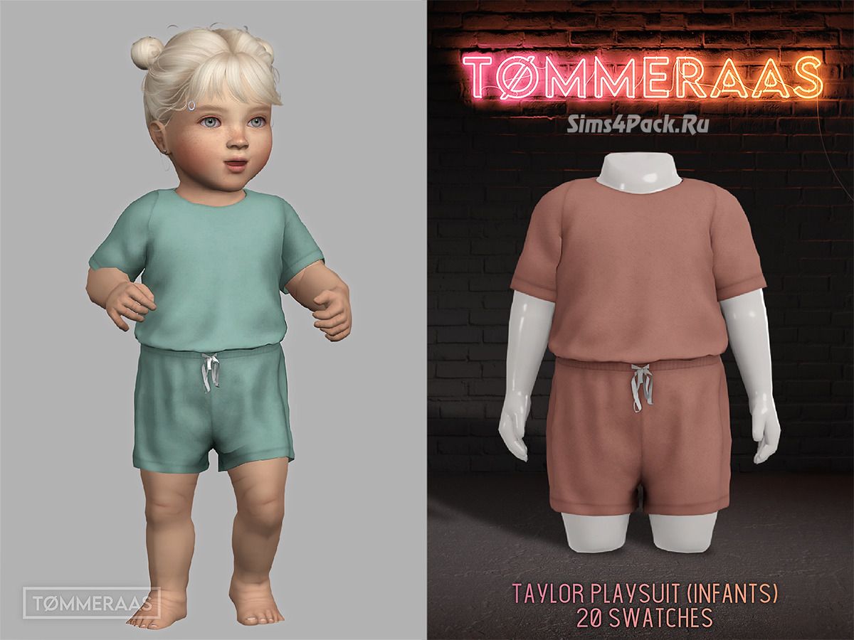 Ромпер для младенцев "Taylor Playsuit" для Симс 4 для Симс 4. Скачать мод