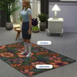 Garden Pattern Rectangle Dance Rug Medium #1 Samtuse963