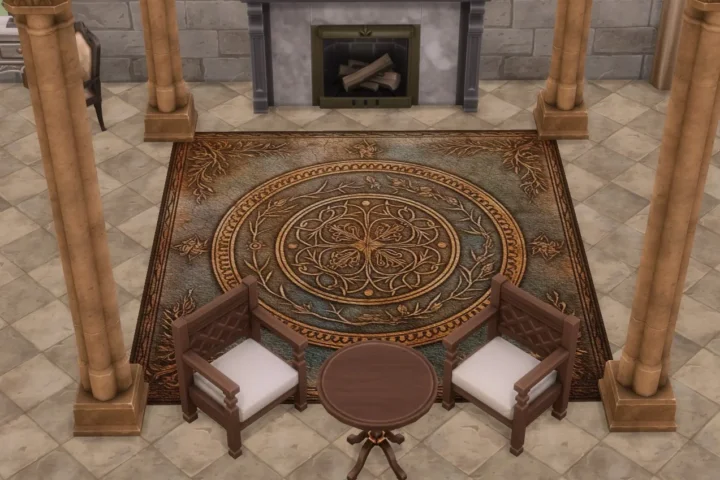 HQ Medieval Classical Square Dance Rug #3 Samtuse963