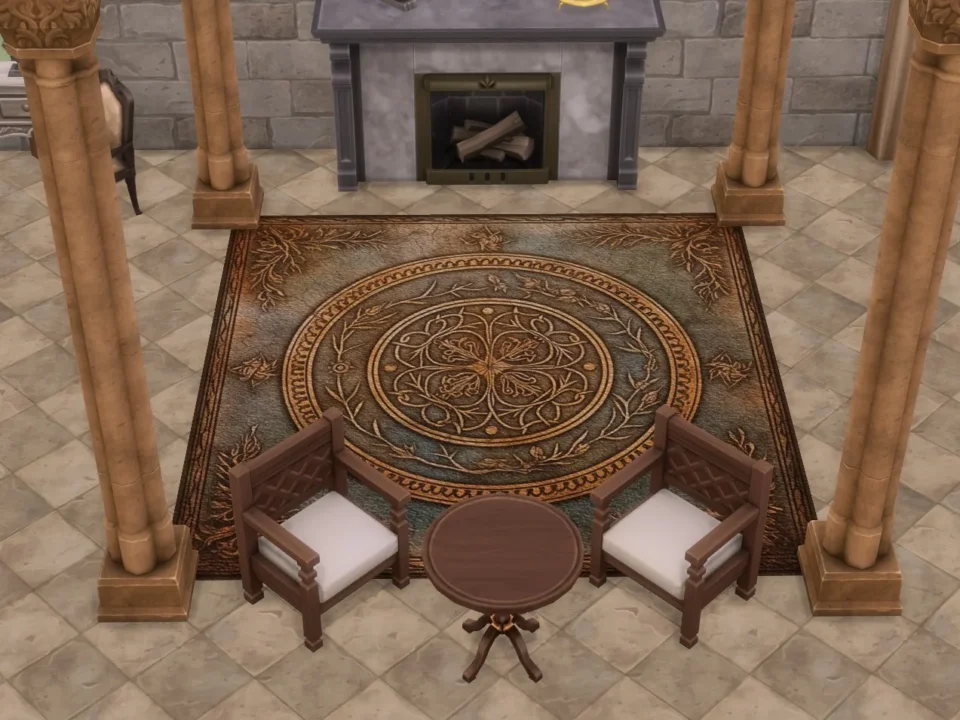 HQ Medieval Classical Square Dance Rug #3 Samtuse963