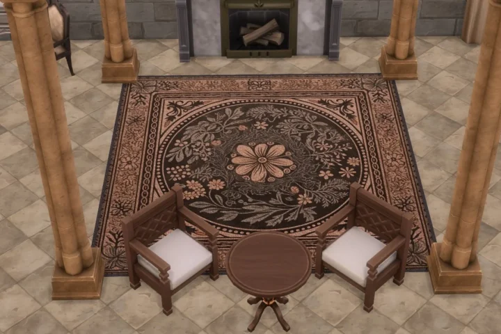 HQ Medieval Classical Square Dance Rug #1 Samtuse963