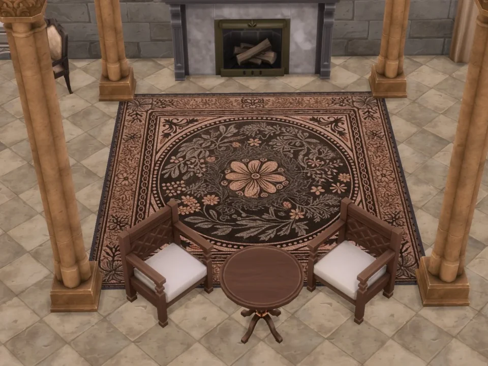 HQ Medieval Classical Square Dance Rug #1 Samtuse963