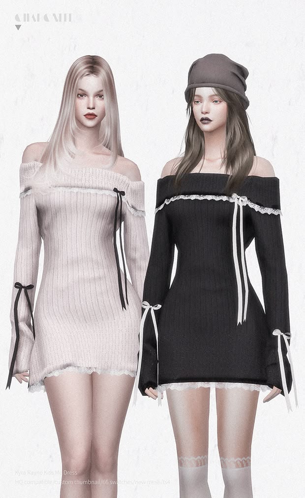 kyra rayne kiss me dress by Charonlee для Симс 4. Скачать мод