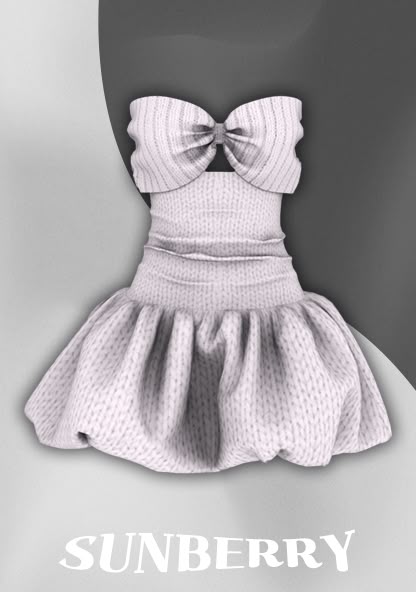 ribbon knit dress by sunberry для Симс 4. Скачать мод