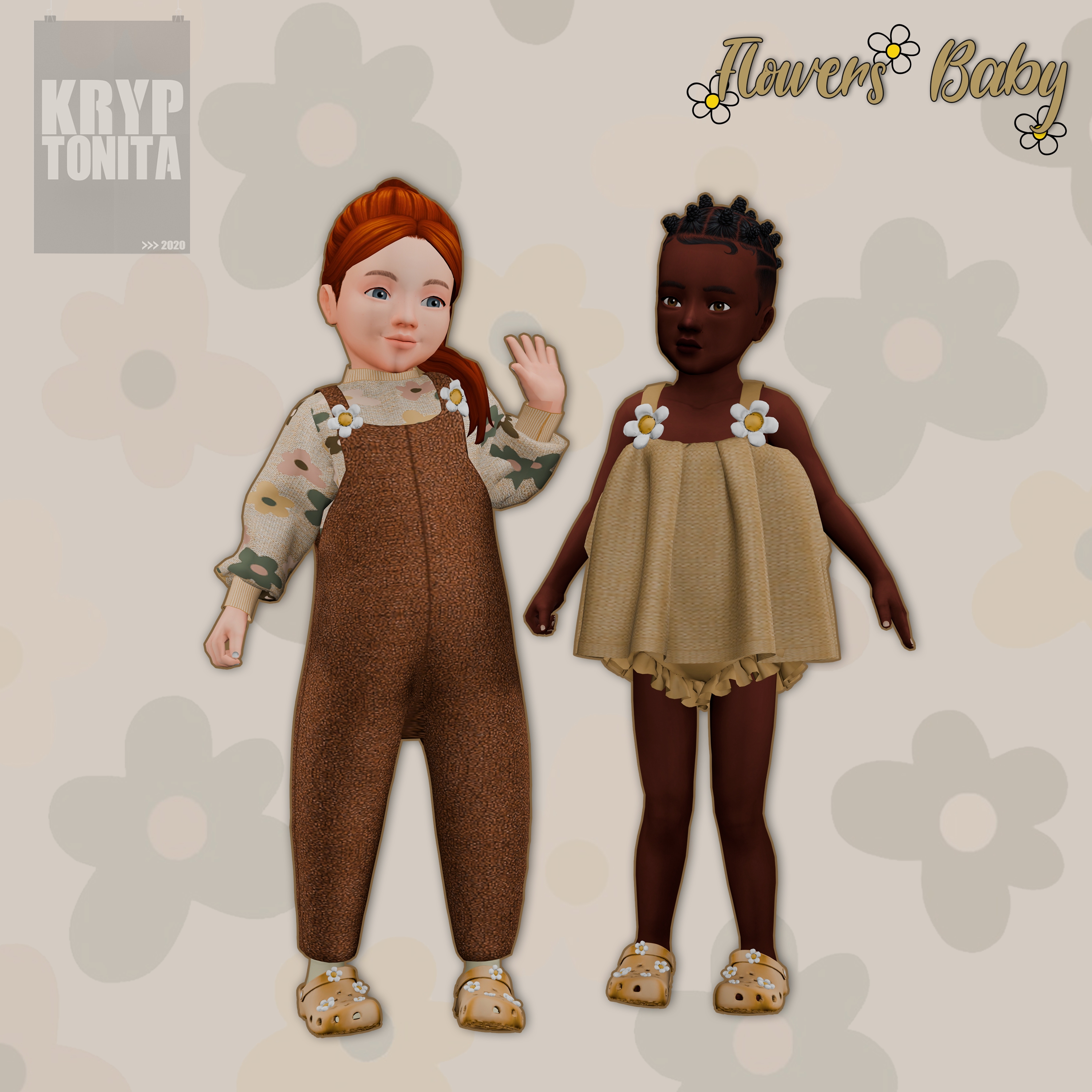 Flowers baby by KRYPTONITA для Симс 4. Скачать мод