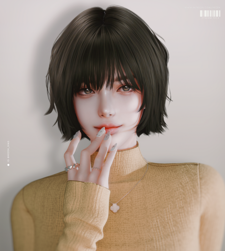 [Hezeh]FHair_No.18 V1 для Симс 4. Скачать мод