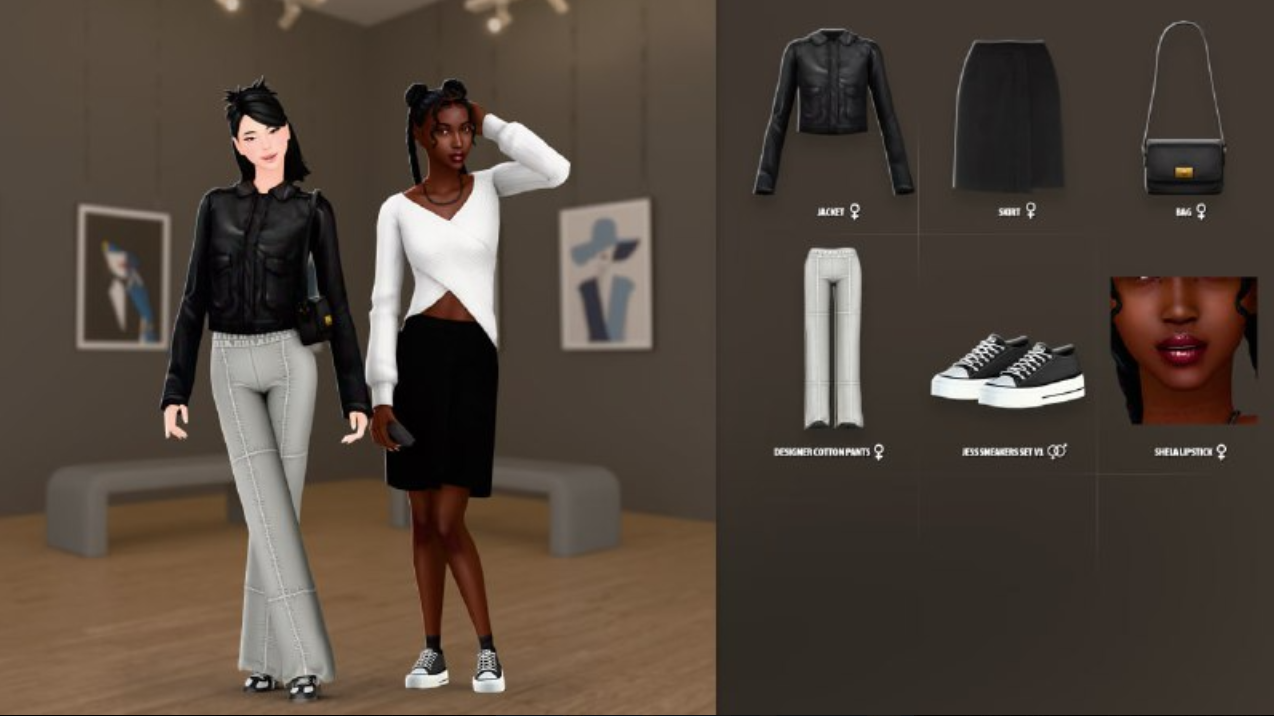 Look of the Day - Leah Set от ModCo для Симс 4. Скачать мод