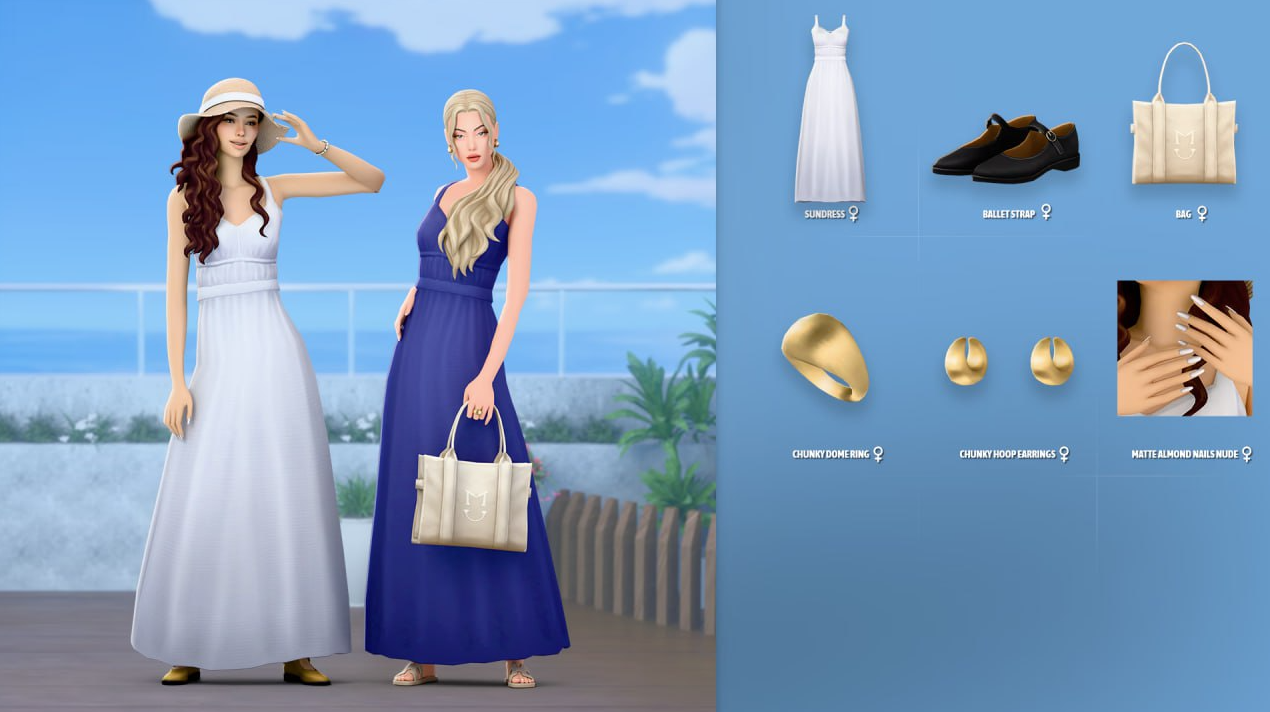 Look of the Day - Sara Set от ModCo для Симс 4. Скачать мод