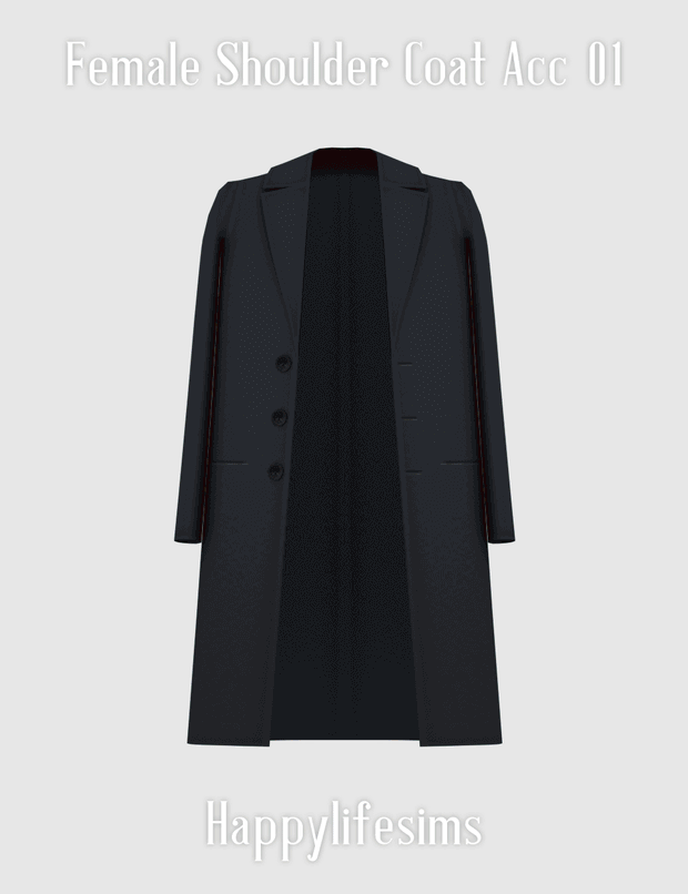 Shoulder Coat Acc для Симс 4. Скачать мод