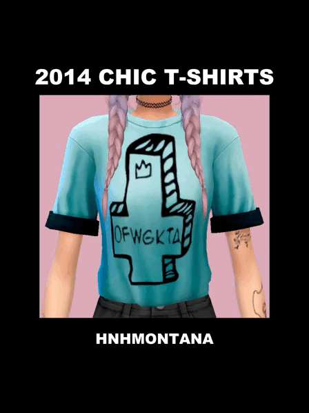 ⊹ ࣪ ˖ 2014 CHIC t-shirts для Симс 4. Скачать мод