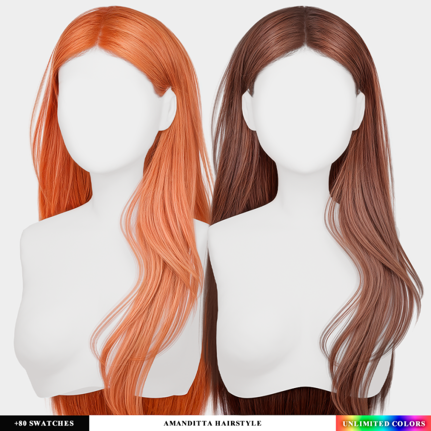 Amanditta Hairstyle для Симс 4. Скачать мод