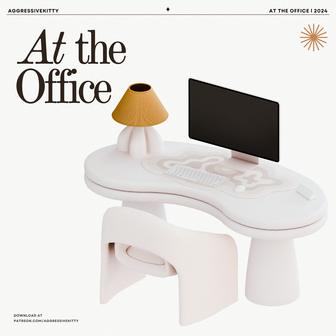 🤍At the Office Set для Симс 4. Скачать мод