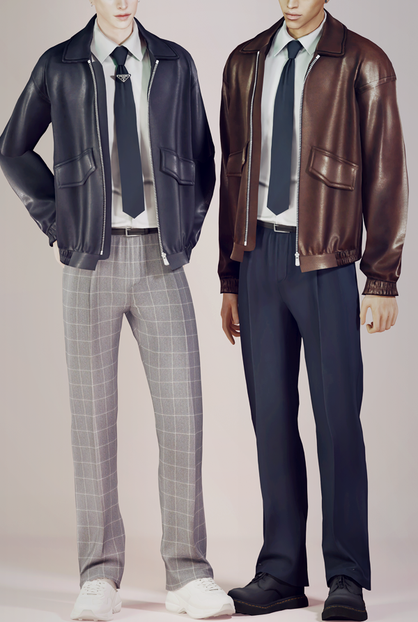 Basic Set 19 - Jacket & Pants для Симс 4. Скачать мод