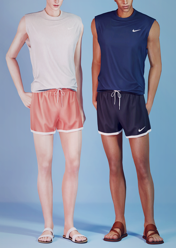 Basic set 21 - Shorts & Top для Симс 4. Скачать мод