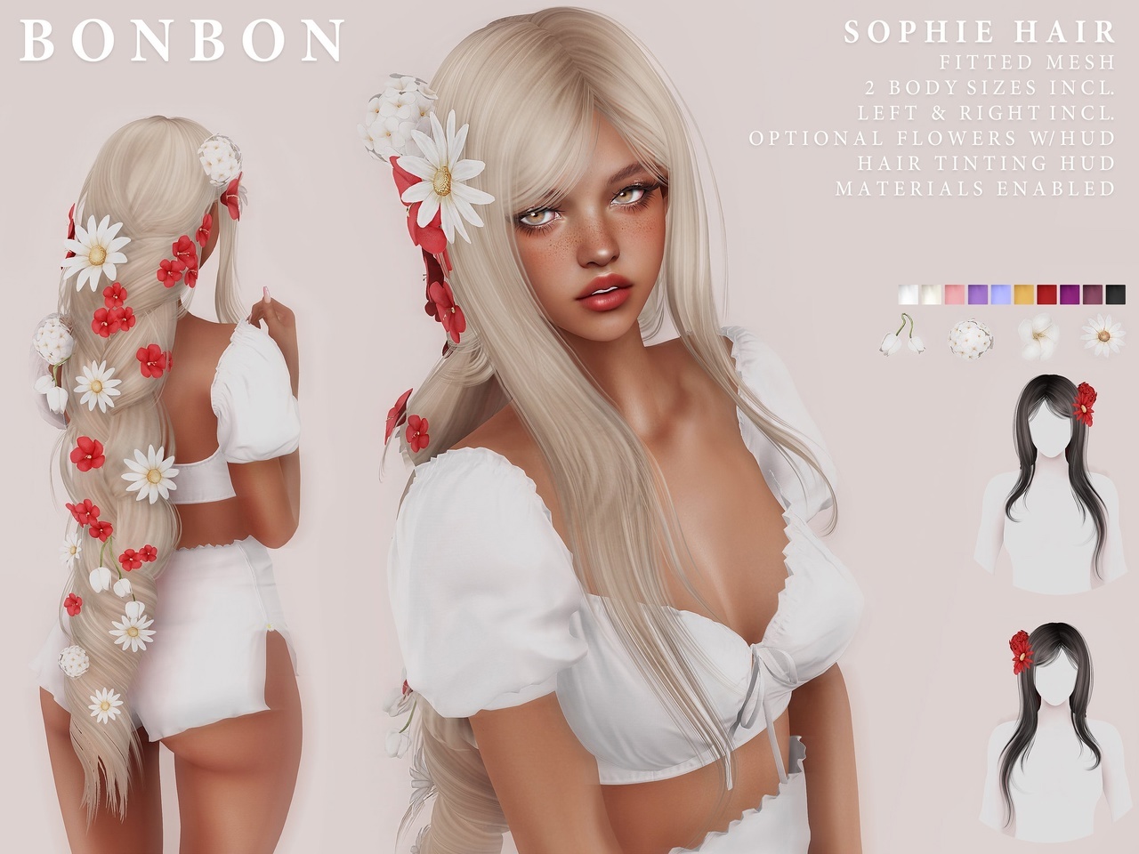 Bonbon - Sophie Hair для Симс 4. Скачать мод