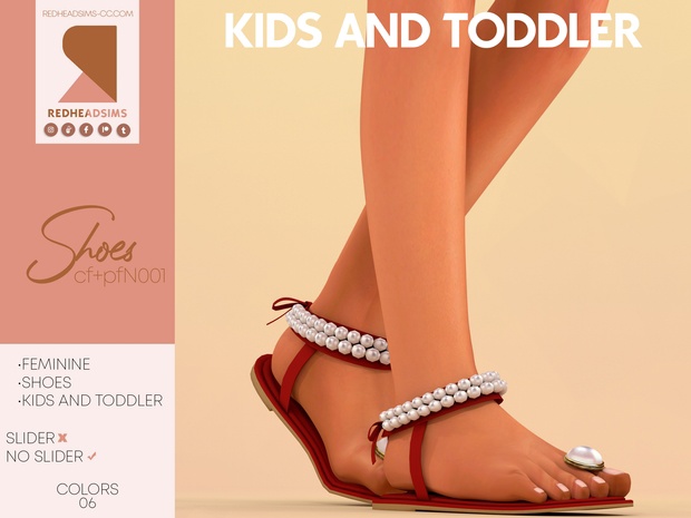 Босоножки (Toddler, Child) для Симс 4. Скачать мод