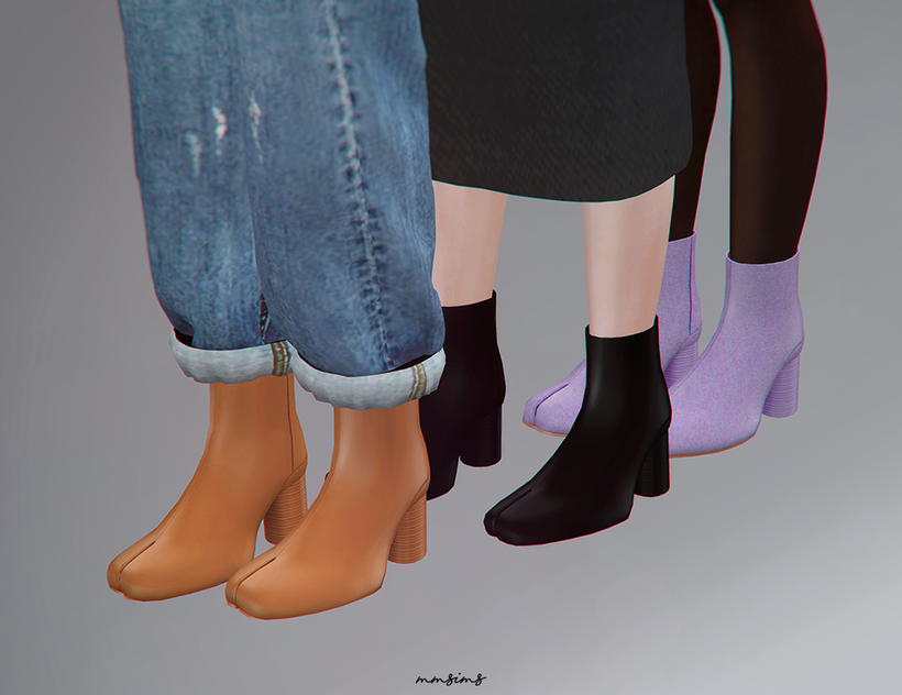 Ботинки - Tabi ankle boots для Симс 4. Скачать мод
