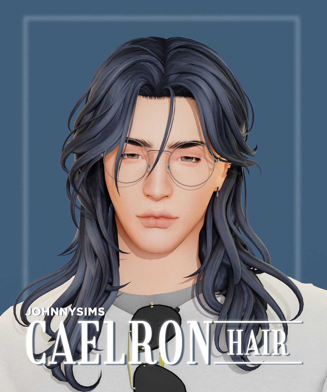 Caelron Hair - JohnnySims для Симс 4. Скачать мод