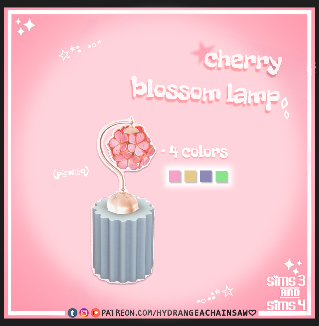 🌸cherry blossom lamp🌸| HYDRA для Симс 4. Скачать мод