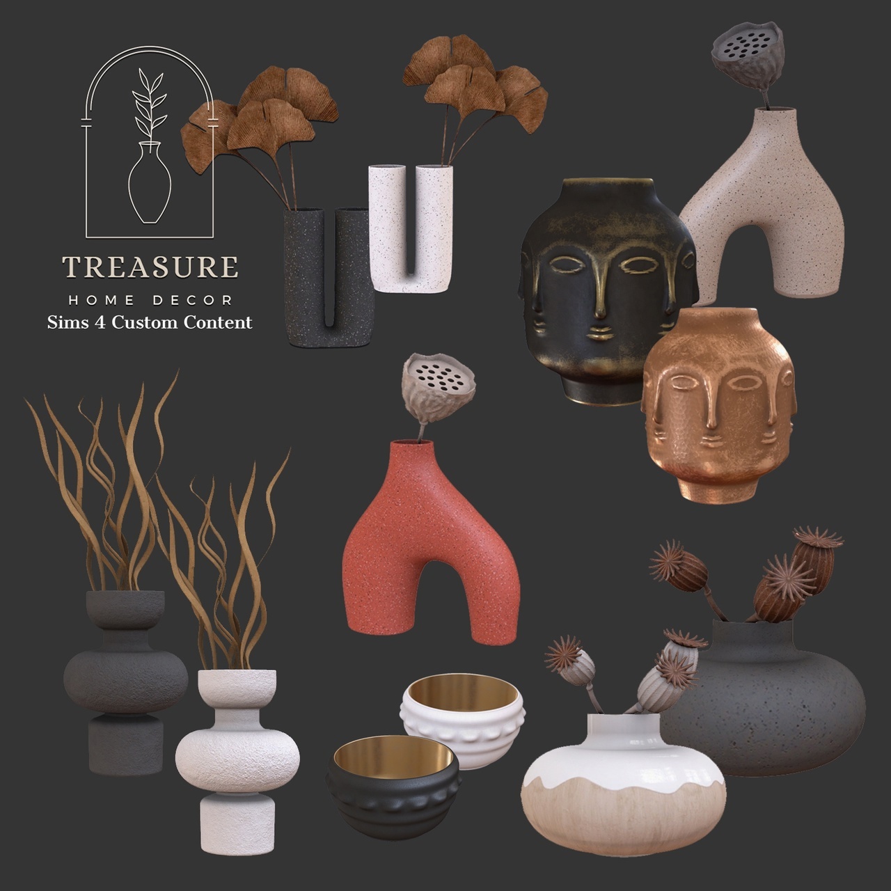 Декор - TREASURE SET  для Симс 4. Скачать мод