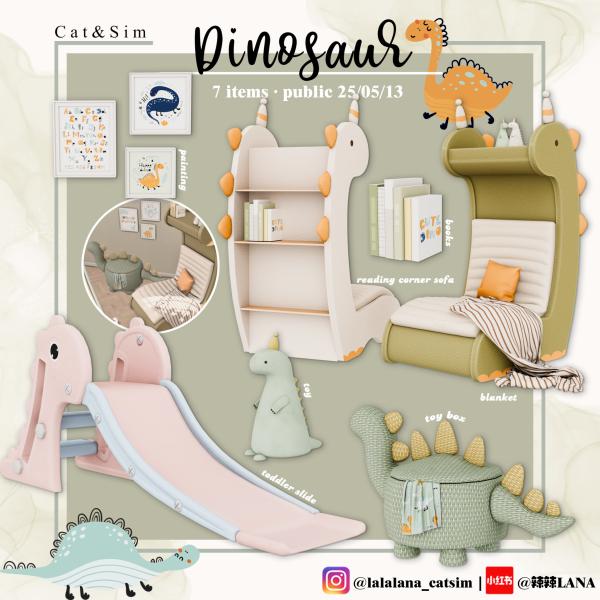 Dinosaur Set для тоддлеров  для Симс 4. Скачать мод